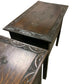 Antique Oak 19th C Gothic revival side tables chest of drawers