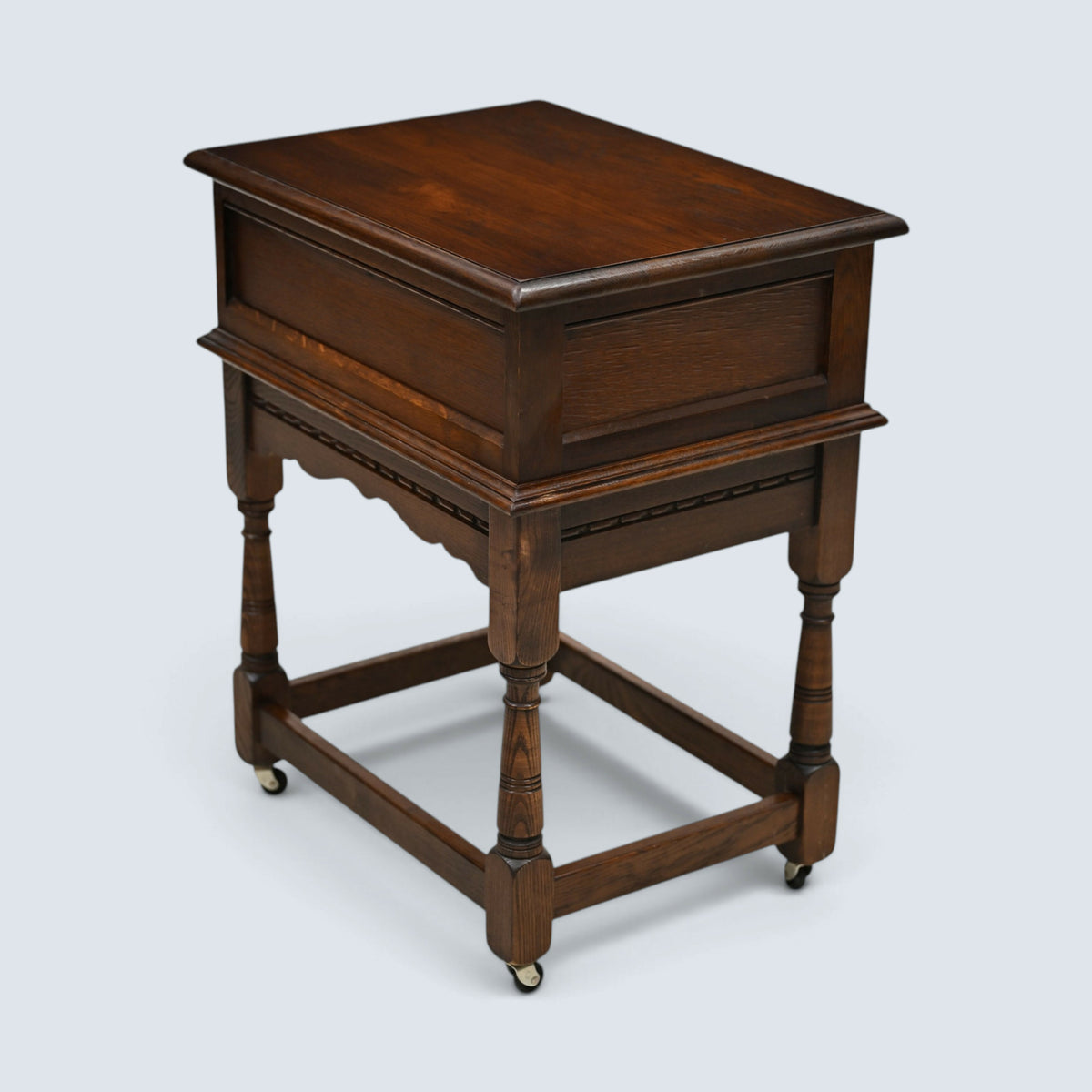 Old Charm Side Table Lamp Table Tudor Brown Finish With Drawer FREE UK Delivery