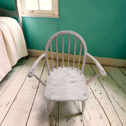 Pink Rustic Distressed Chair
