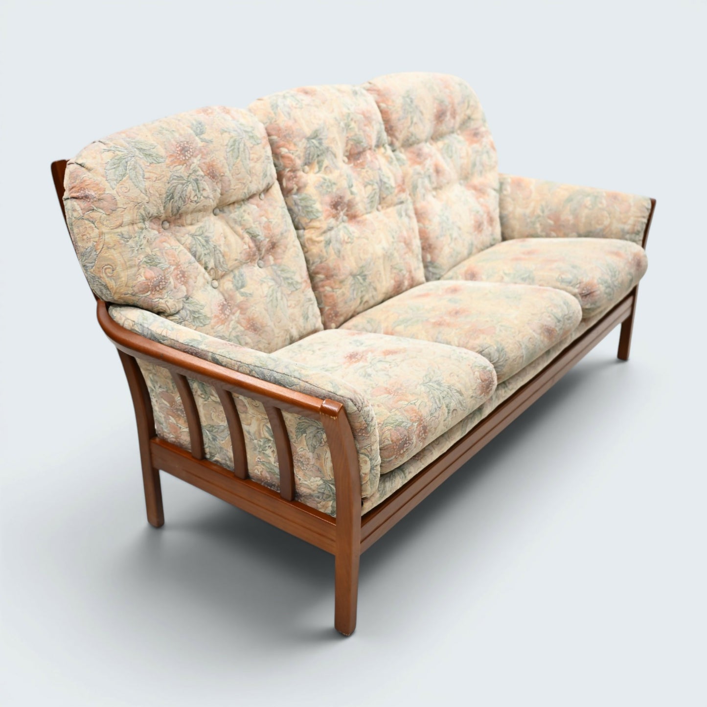 Ercol Style 3str Sofa Settee Removable Covers VGC Vintage FREE UK Delivery*