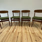 Danish Teak Dining Chairs by Korup Stolefabrik 1960s Mid Century Modern Set of 4 Chairs