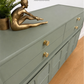 Vintage sage green Nathan sideboard, TV Stand, media centre, retro, console table, drinks cabinet, cocktail, drawer, cupboard Mid century