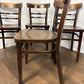 Vintage Set of Four Oak Ladder Back Dining Chairs - Bentwood Style