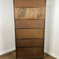 Minty Oxford Mid Century Library Oak Glazed Six Tier Bookcase