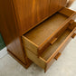 Large Mid Century Tallboy Linen Cabinet with Drawers
