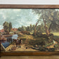 Painting Vintage French Style Landscape Print Oak Framed Wall Art LOT 6547