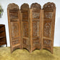 Antique Hand Crafted Walnut Four Folded Cashmere Screen88