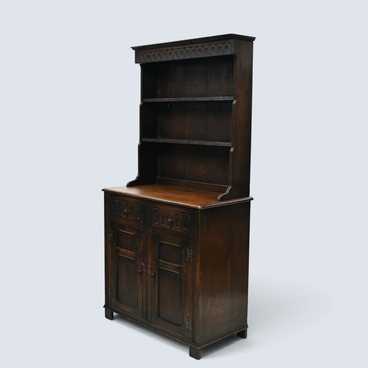 Traditional Dark Oak Dresser with Drawers & Cupboard Georgian FREE UK Delivery*