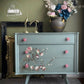 Romantic Sage Rose Floral Chest of Drawers