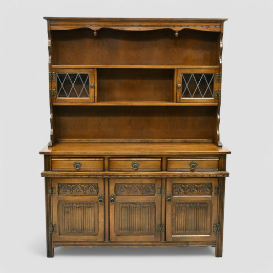 Old Charm Oak Dresser In Light Oak Finish Tudor Style 4ft 6" W FREE UK Delivery*. SBR10146/0303E