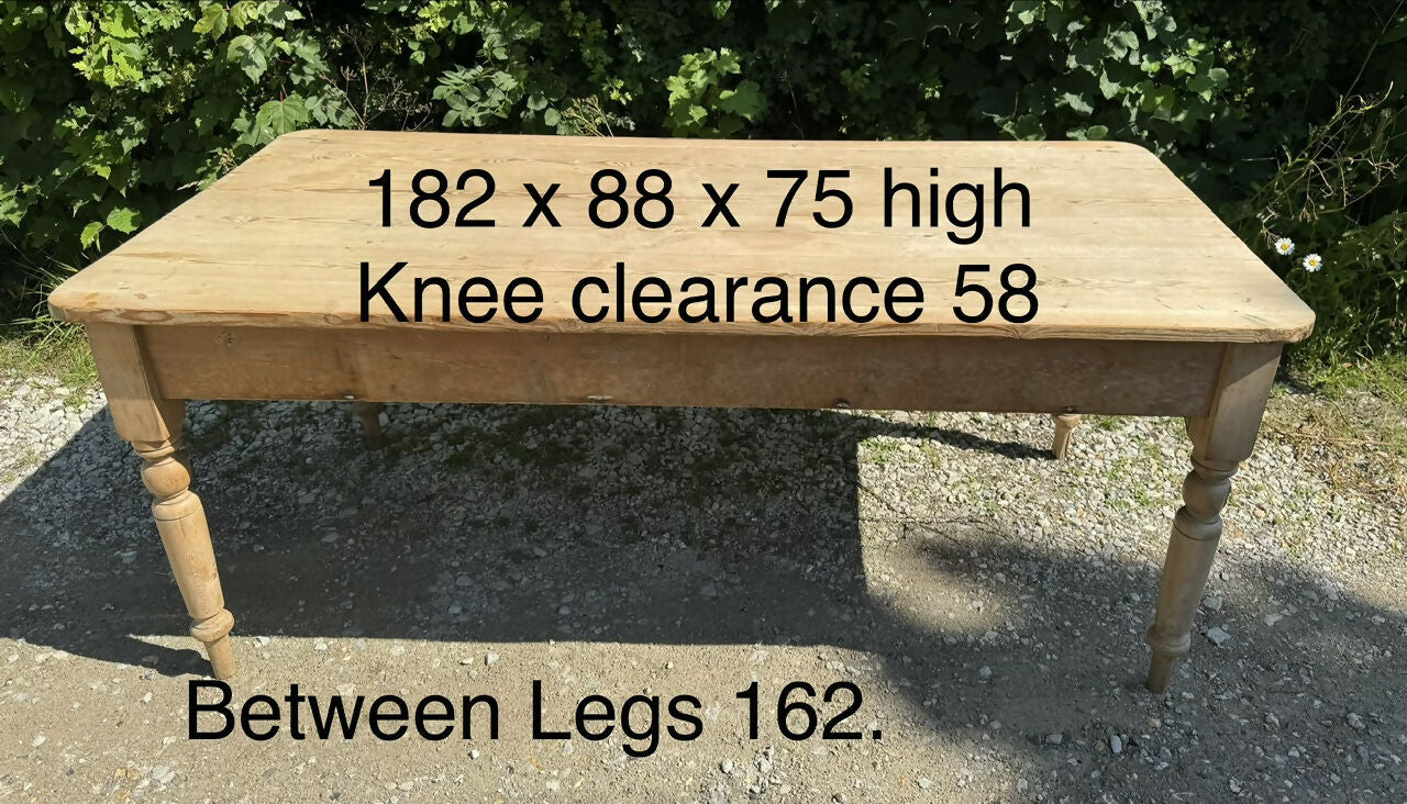 Antique 8 Seater Pine Dining Table