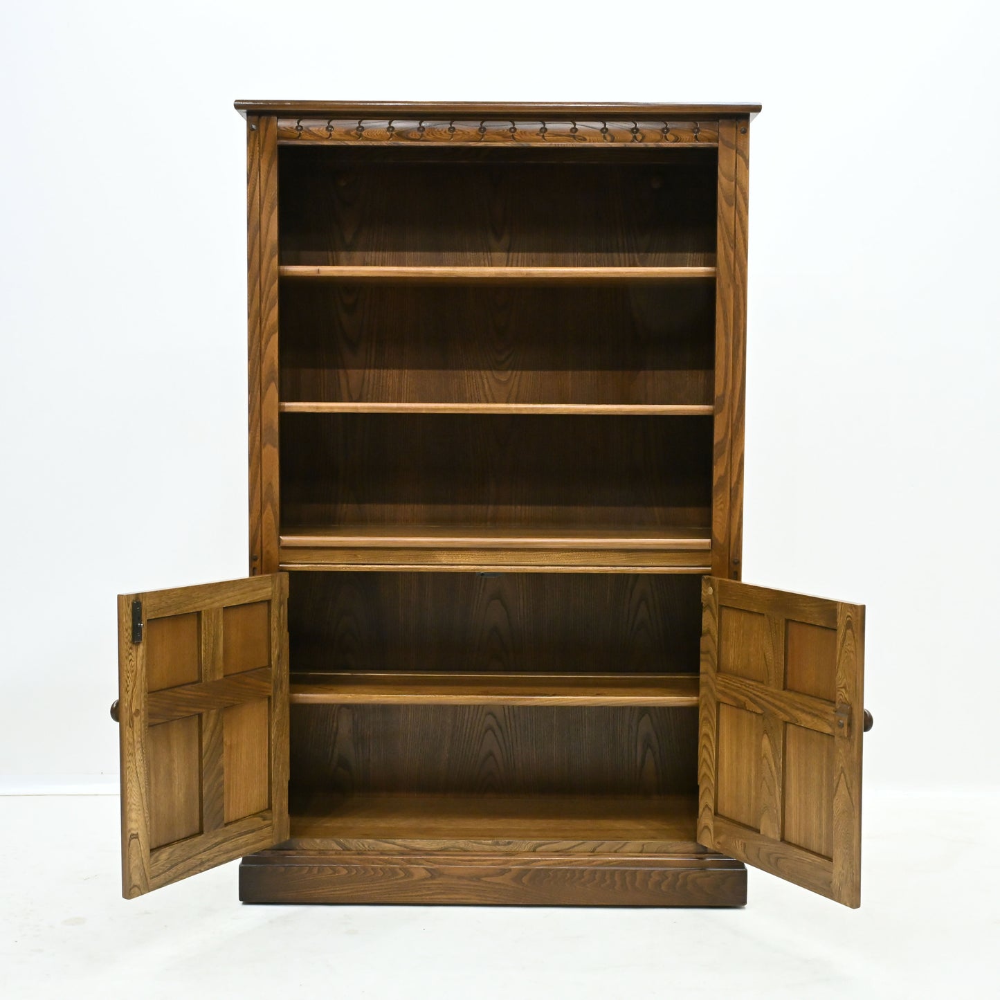Ercol Bookcase 2 Shelves & Cupboard Ercol's Golden Dawn Finish FREE UK* Delivery. SBR10223/1903E