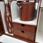 Vintage Style Leather Campaign Portable Drinks Picnic Bar On Stand incl Extras