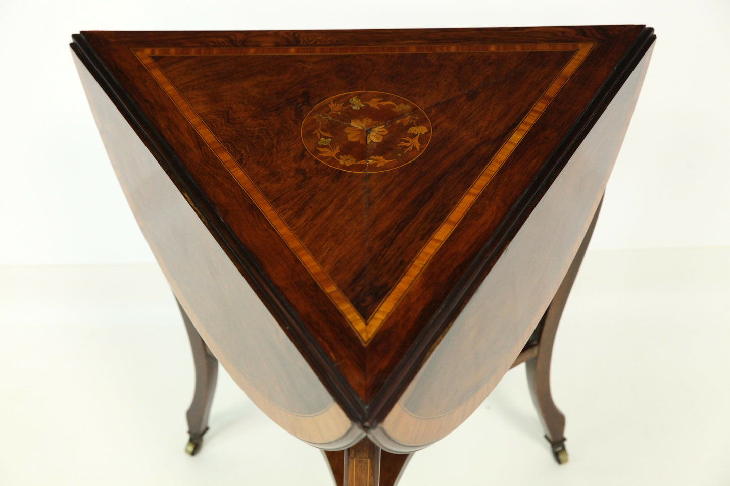 Victorian Inlaid Rosewood And Mahogany Tripod Drop Leaf Table FREE UK Delivery. SBR4375/0912V4