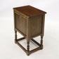 Old Charm Pedestal Cabinet Cupboard Linenfold Doors Tudor Brown FREE DELIVERY. SBR9087/0805D