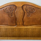 Bed Vintage French Louis XVI Oak Double Bed Frame Carved Headboard LOT 6381
