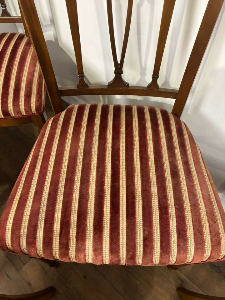 Set of Six Reproduction Mahogany Dining Chairs