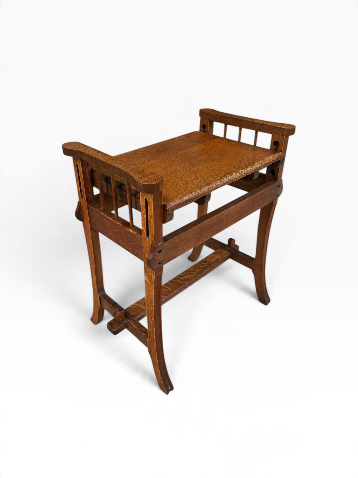 Arts and Crafts period adjustable stool