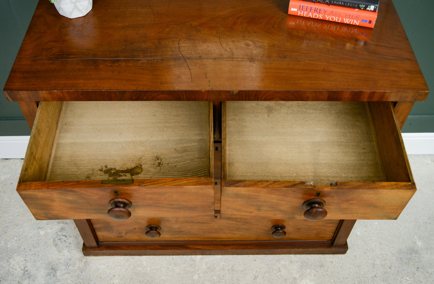 Victorian Mahogany Chest of Drawers - 2 Over 3