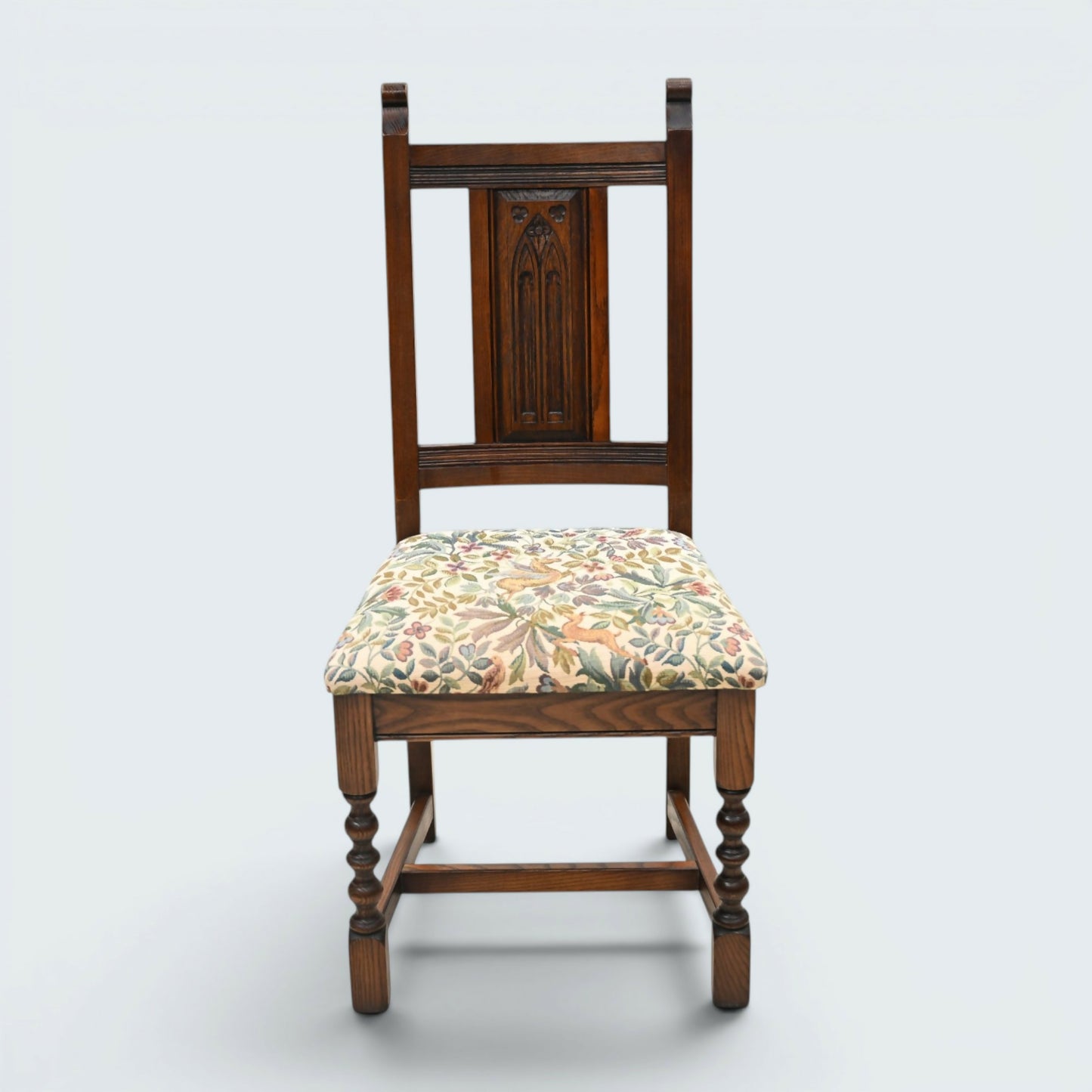 4 Old Charm Dining Chairs Warwick Range Tudor Brown Oak Frames FREE UK Delivery*