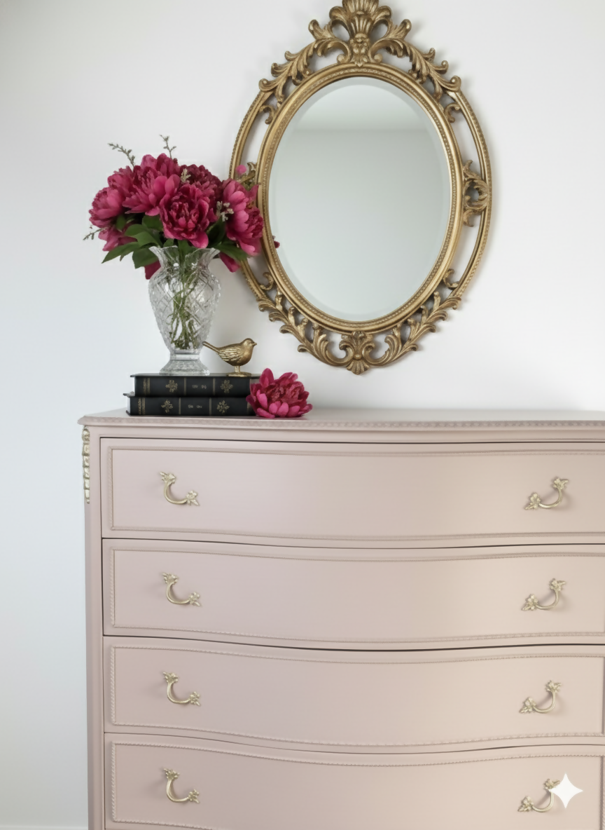 Louis chest of drawers in pink