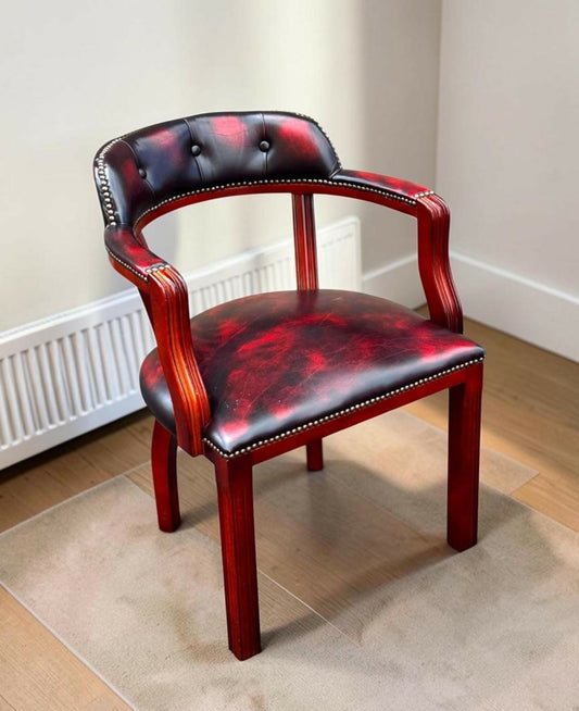 Leather Chesterfield Court Chair / Leather Office Chair