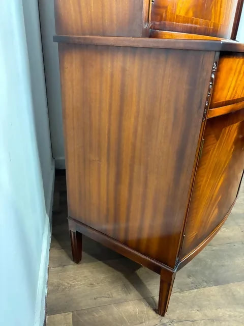 Reproduction Mahogany Bow Fronted Side Cabinet