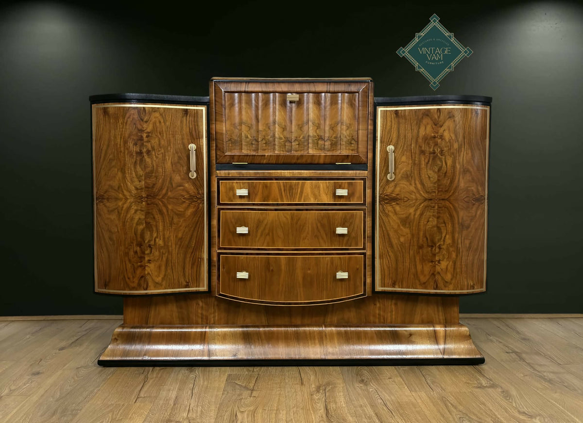 Art Deco cocktail cabinet, drinks bar, "Decometric"
