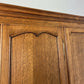 Wardrobe Vintage French Louis XVI Style Three Door Oak Carved Armoire LOT 6458