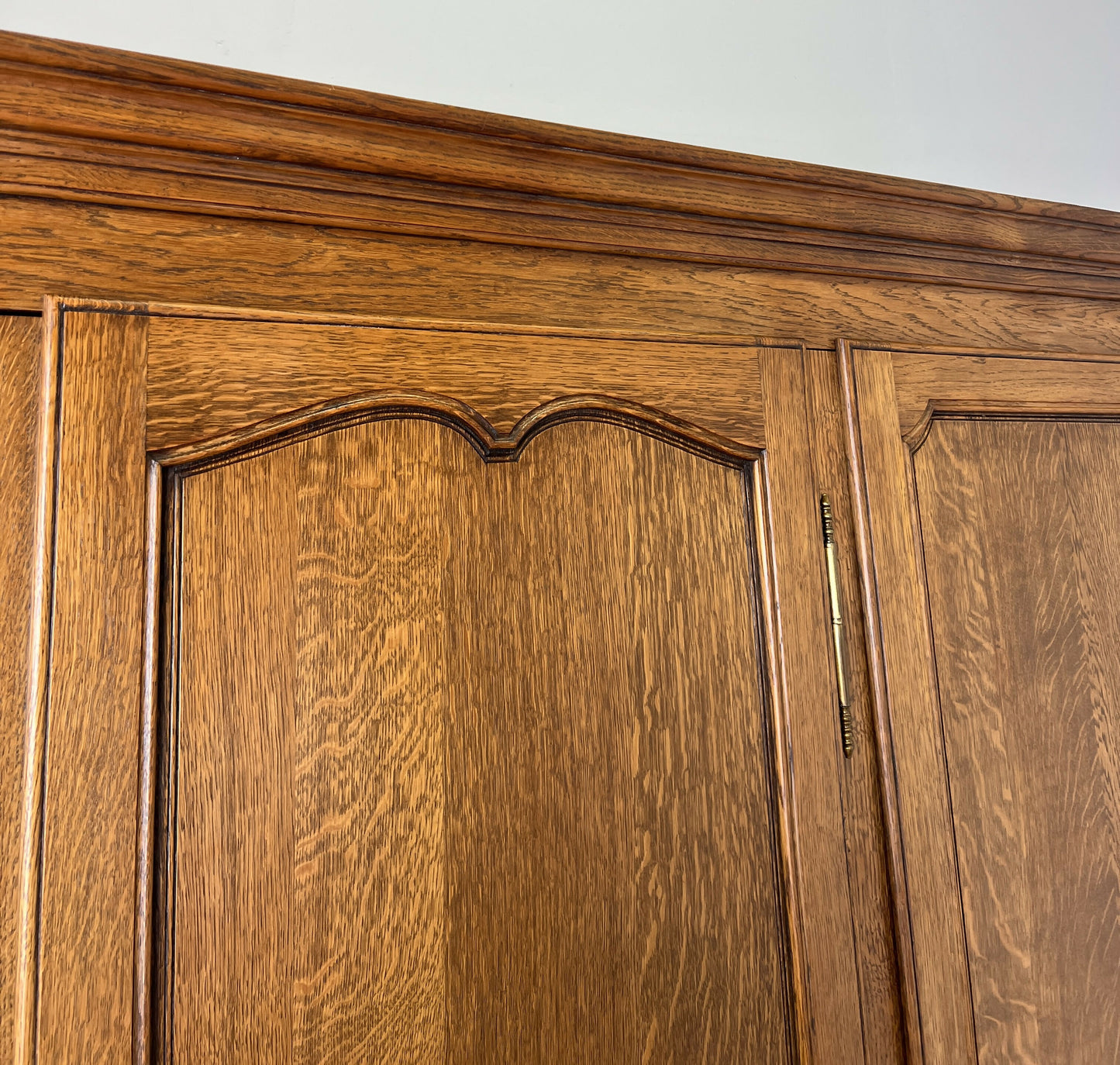 Wardrobe Vintage French Louis XVI Style Three Door Oak Carved Armoire LOT 6458