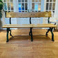 Heavy Cast Iron and Oak Garden Bench