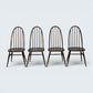4 Ercol Dining Chairs Quaker Bow Back Retro Traditional Finish FREE UK Delivery*