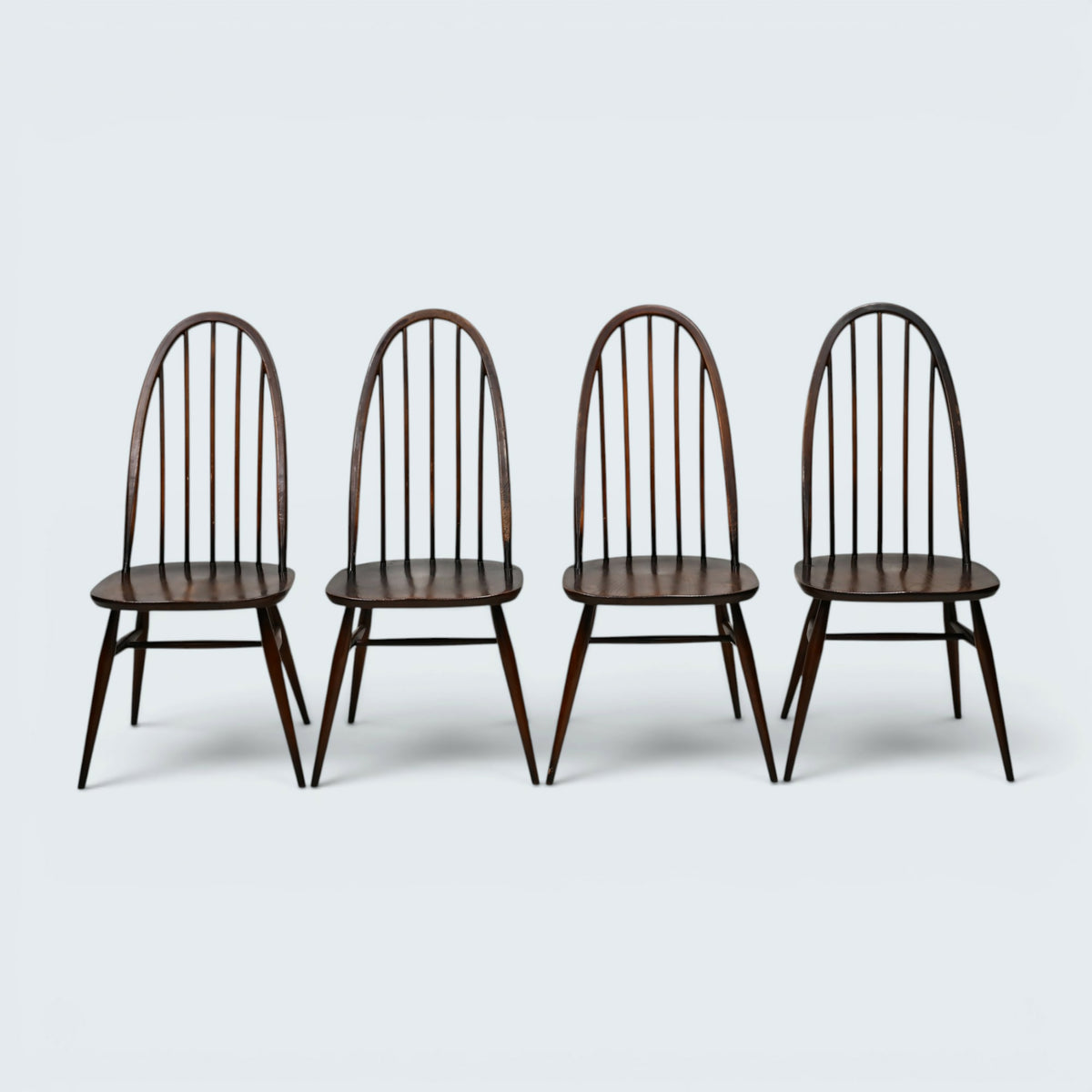 4 Ercol Dining Chairs Quaker Bow Back Retro Traditional Finish FREE UK Delivery*