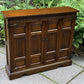 A WOOD BROTHERS OLD CHARM CARVED LIGHT OAK CD STORAGE CABINET / STAND