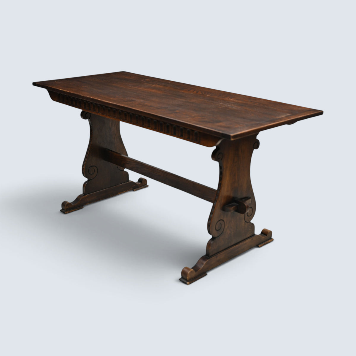 Maple & Co Solid Oak Dining Table Refectory Style 1920s/30s FREE UK Delivery*