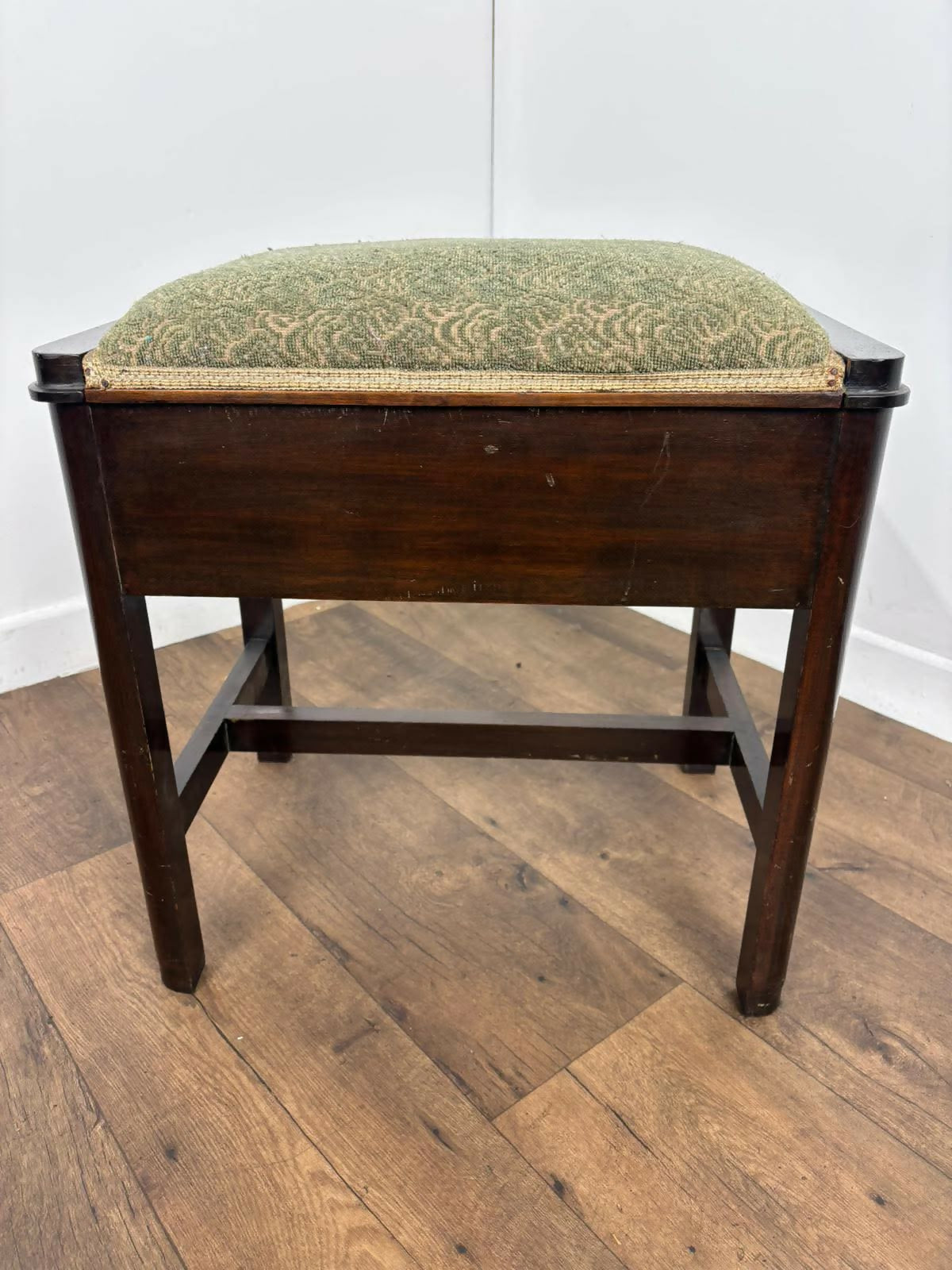 Vintage Mahogany Piano Stool with Storage