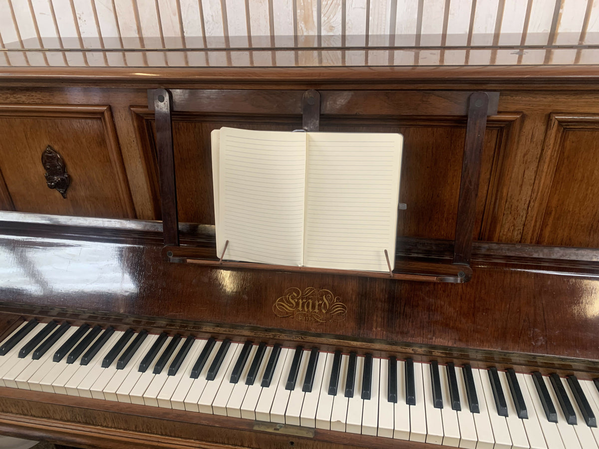 Antique/Vintage Erard Upright Piano Walnut Case Serial 84775 Chas J Fox Leeds Royal Crest