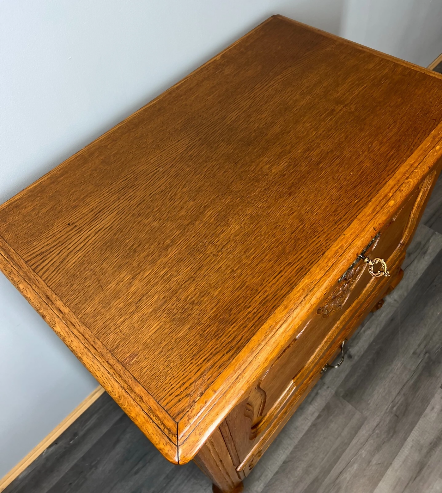 Cabinet Vintage French Louis XIV Style Bureau Sideboard Carved Cupboard LOT 3545