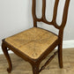 Dining Chairs Vintage French Louis Style Oak Rush Seat Set of 6 Chairs LOT 6348