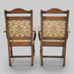 2 Old Charm Dining Chairs Carvers Light Oak Finish Tudor Fabric FREE UK Delivery