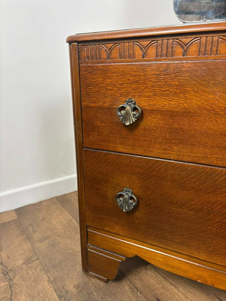 Vintage Lebus Oak Dressing Table