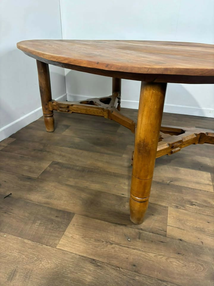 Custom Made Oval Elm Dining Table