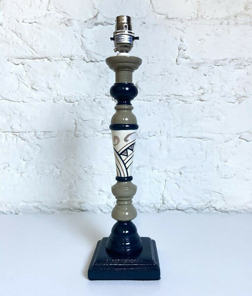 Lamp Hand Painted Art Deco Style