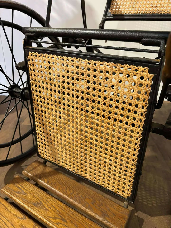 Antique Pre-Ambulator Cane Wheel Chair