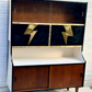 Rock N’ Roll Themed Jentique Mid-century Sideboard Bowie Lightning