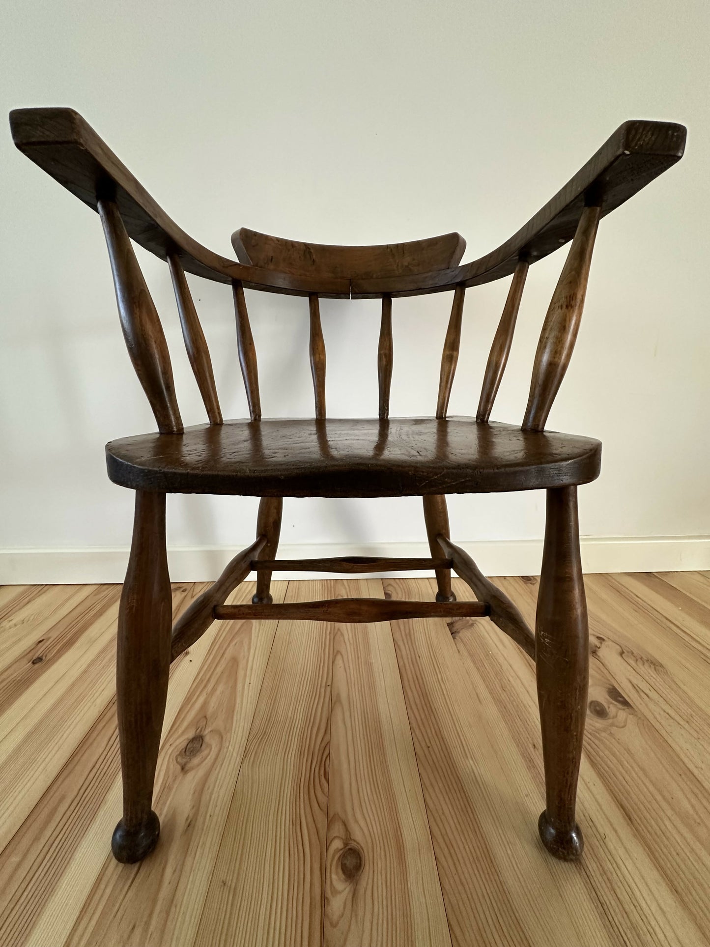 CC41 Captains Chair English Elm and Beech Chair Arts & Crafts Style Vintage Office Desk Chair