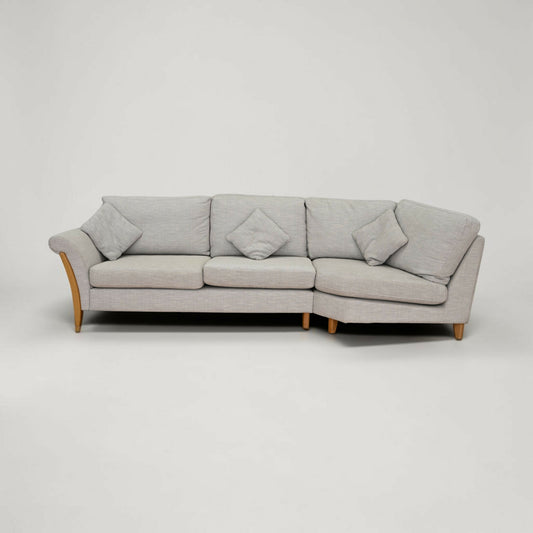 Ercol Corner Sofa Light Grey Upholstery With Cushions 2 Piece FREE UK Delivery*