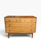 Mid-Century Quartersawn Sycamore Chest of Drawers by Maple & Co
