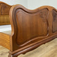 Bed Vintage French Louis XVI Oak Double Bed Frame Carved Headboard LOT 6381