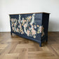 Vintage Stag minstrel navy blue chinoisorie sideboard